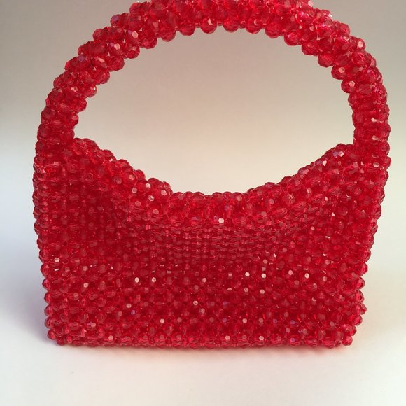Beautiful cherry Red beaded purse !!! OMG - Picture 6 of 6
